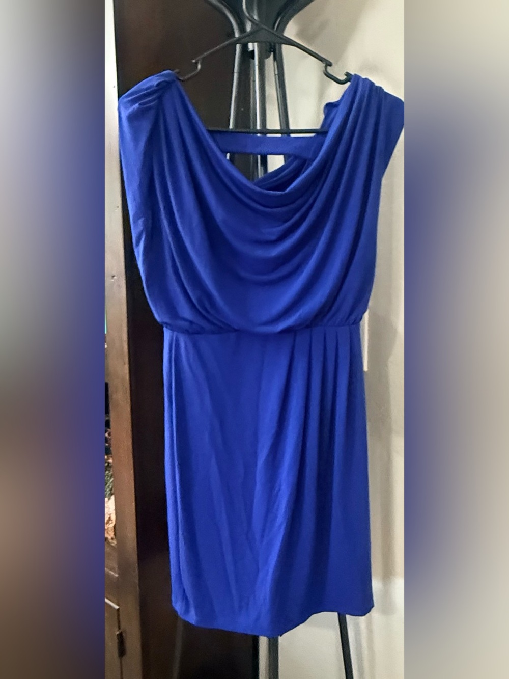 Sweet Storm Royal Blue Cowl Neck Maxi Dress